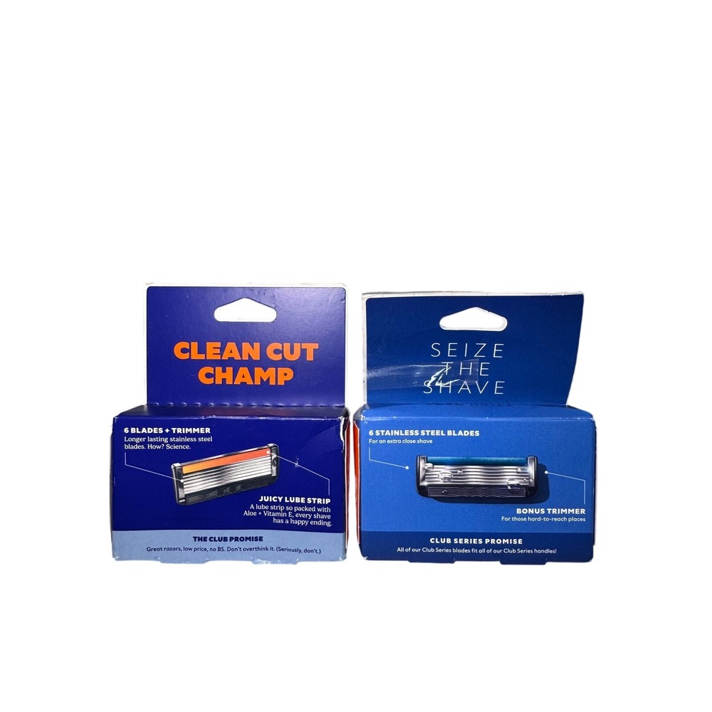 Dollar‎ Shave Club 6 Blade Razor Cartridges Refills 8 Count Total 2 Packs of 4